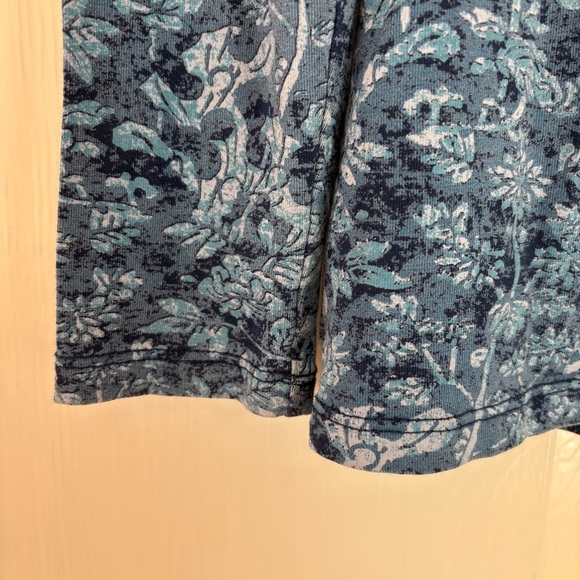 Peruvian Connection Navy Floral Print Long Sleeve Tee Shirt Size Small Organic‎ - Picture 5 of 9